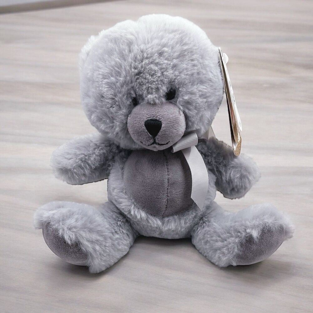 Ganz Gray Plush Bear Darcel H14720 Get your hands on a Baby Stuffed Animal 7"